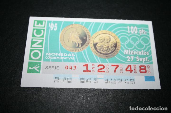 Coupon ONCE: CUP&Oacute;N ONCE - 27-SEPTIEMBRE-1995 - MONEDAS CONMEMORATIVAS