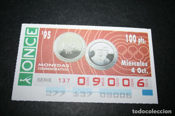 Cupones ONCE: CUP&Oacute;N ONCE - 4-OCTUBRE-1995 - MONEDAS CONMEMORATIVAS - Foto 1