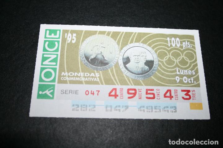 Cupones ONCE: CUP&Oacute;N ONCE - 9-OCTUBRE-1995 - MONEDAS CONMEMORATIVAS - Foto 1
