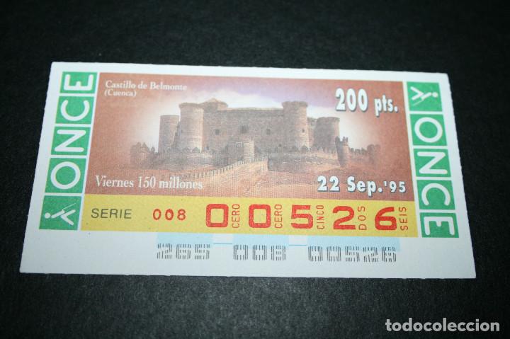 Cupones ONCE: CUP&Oacute;N ONCE - 22-SEPTEMBRE-1995 - CASTILLO DE BELMONTE, CUENCA - Foto 1