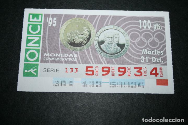 Cupones ONCE: CUP&Oacute;N ONCE - 31-OCTUBRE-1995 - MONEDAS CONMEMORATIVAS - Foto 1