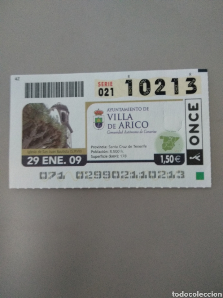 ONCE Coupons: CUP&Oacute;N ONCE - VILLA DE ARICO -