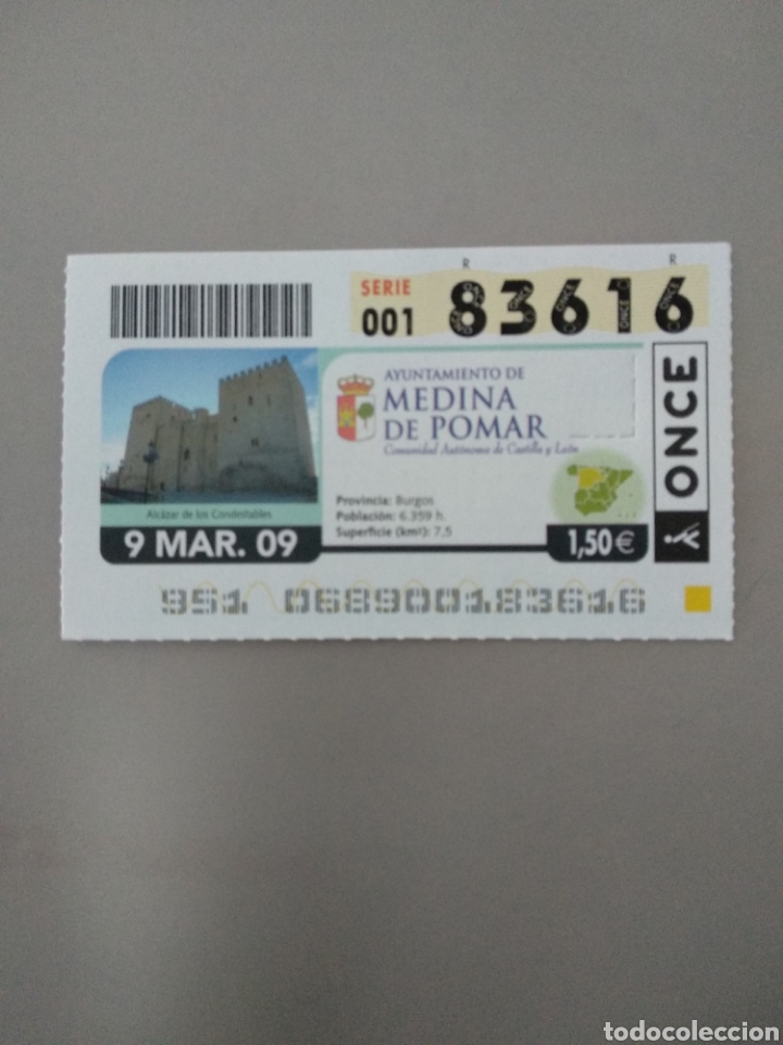 Cupones ONCE: CUP&Oacute;N ONCE - MEDINA DE POMAR - - Foto 1