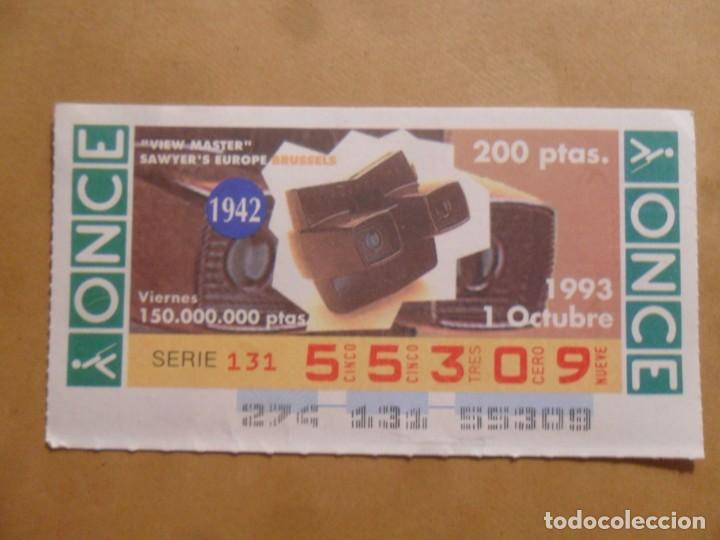 Cupones ONCE: CUPON O.N.C.E. - N&ordm; 55309 - VIERNES 1 OCTUBRE 1993 - VIEW MASTER - SAWYER' S EUROPE BRUSSELS