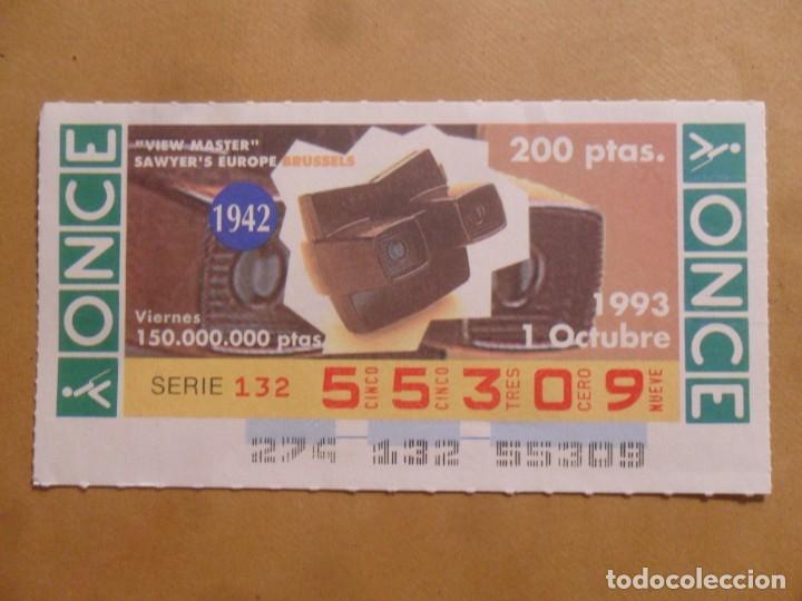 Cupones ONCE: CUPON O.N.C.E. - N&ordm; 55309 - VIERNES 1 OCTUBRE 1993 - VIEW MASTER - SAWYER' S EUROPE BRUSSELS