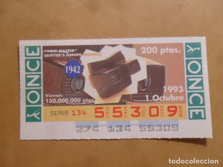 Cupones ONCE: CUPON O.N.C.E. - N&ordm; 55309 - VIERNES 1 OCTUBRE 1993 - VIEW MASTER - SAWYER' S EUROPE BRUSSELS
