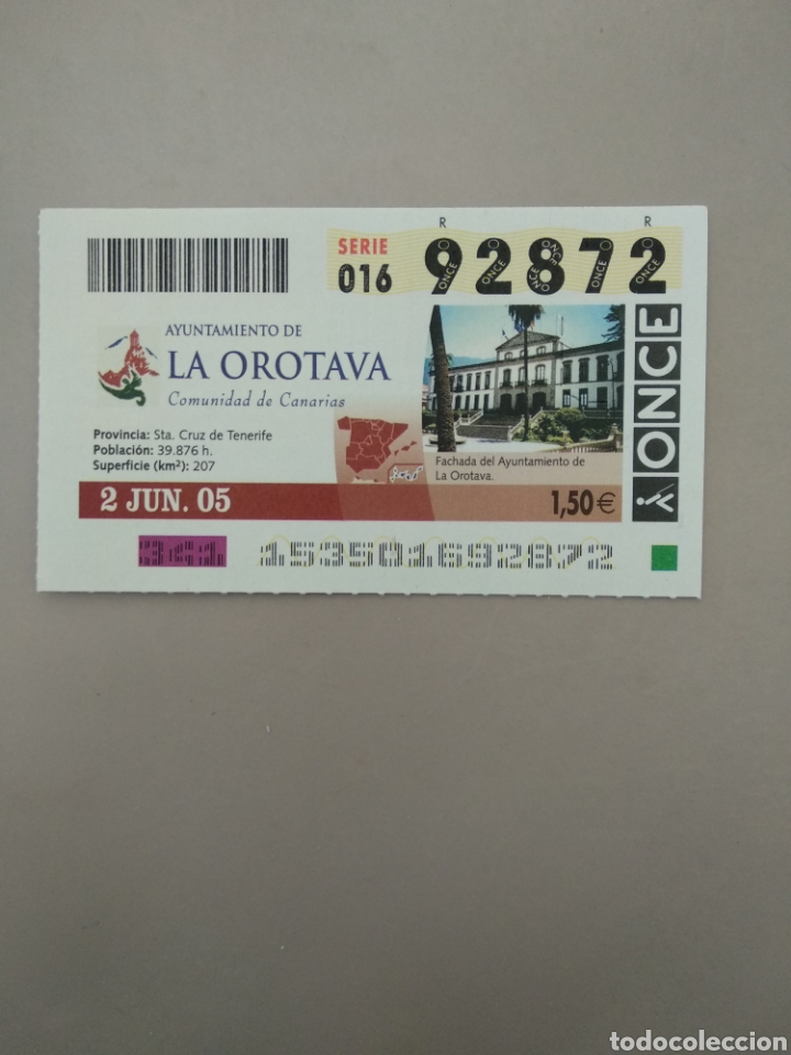 ONCE Coupons: CUP&Oacute;N ONCE - LA OROTAVA -