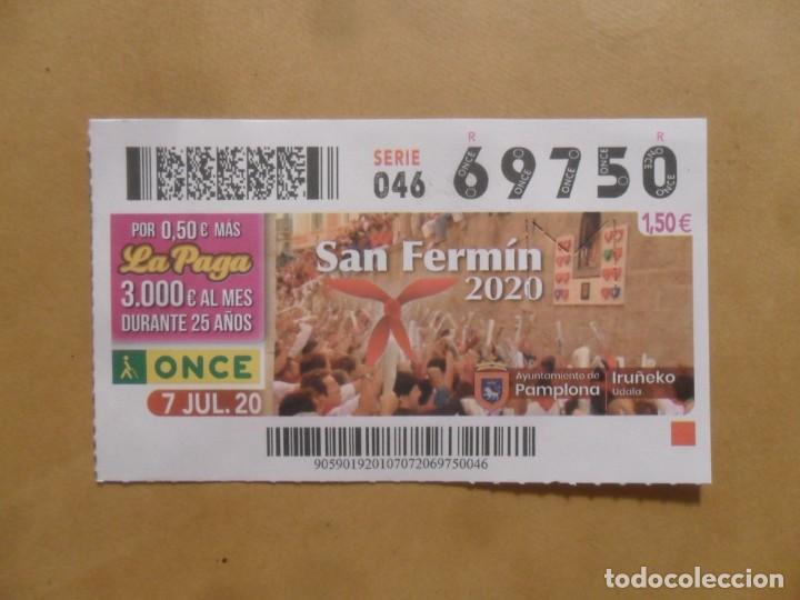 Cupones ONCE: CUPON O.N.C.E. - N&ordm; 69750 - 7 JULIO 2020 - SAN FERMIN - PAMPLONA -