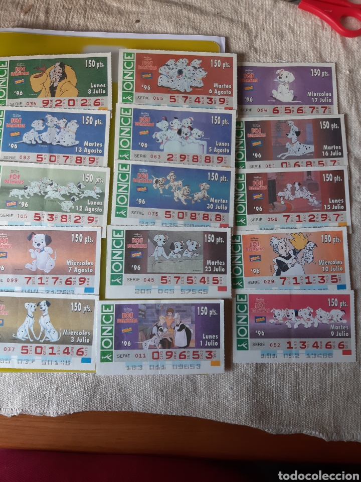 Cupones ONCE: 1996 15 cupones once 101 dalmatas - Foto 1