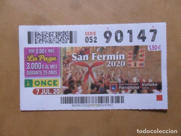 Cupones ONCE: CUPON O.N.C.E. - N&ordm; 90147 - 7 JULIO 2020 - SAN FERMIN -
