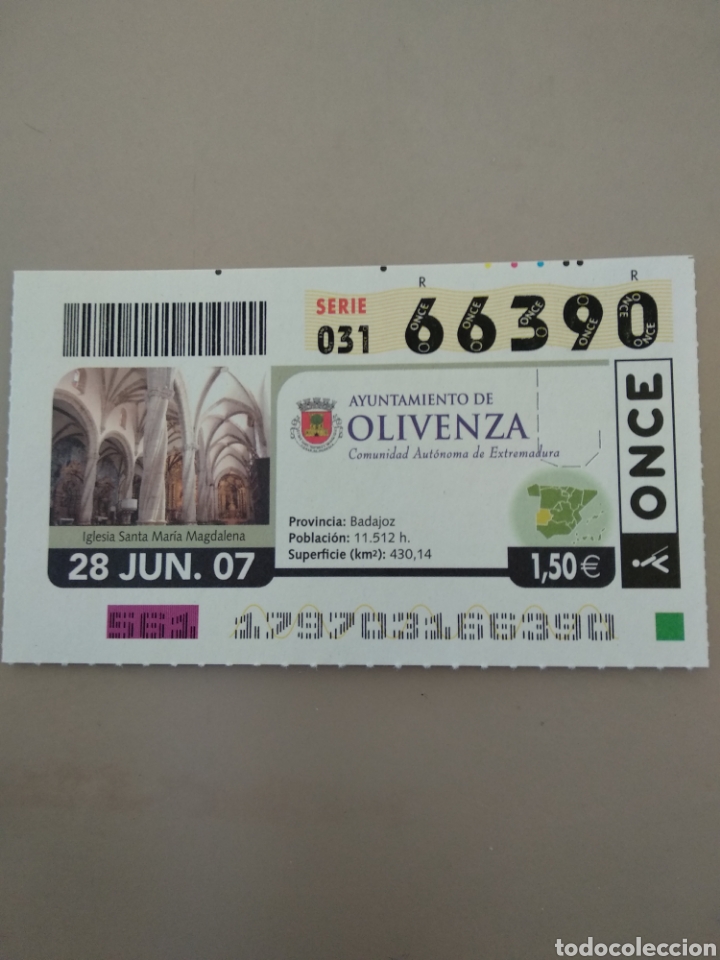 ONCE Coupons: CUP&Oacute;N ONCE - OLIVENZA -