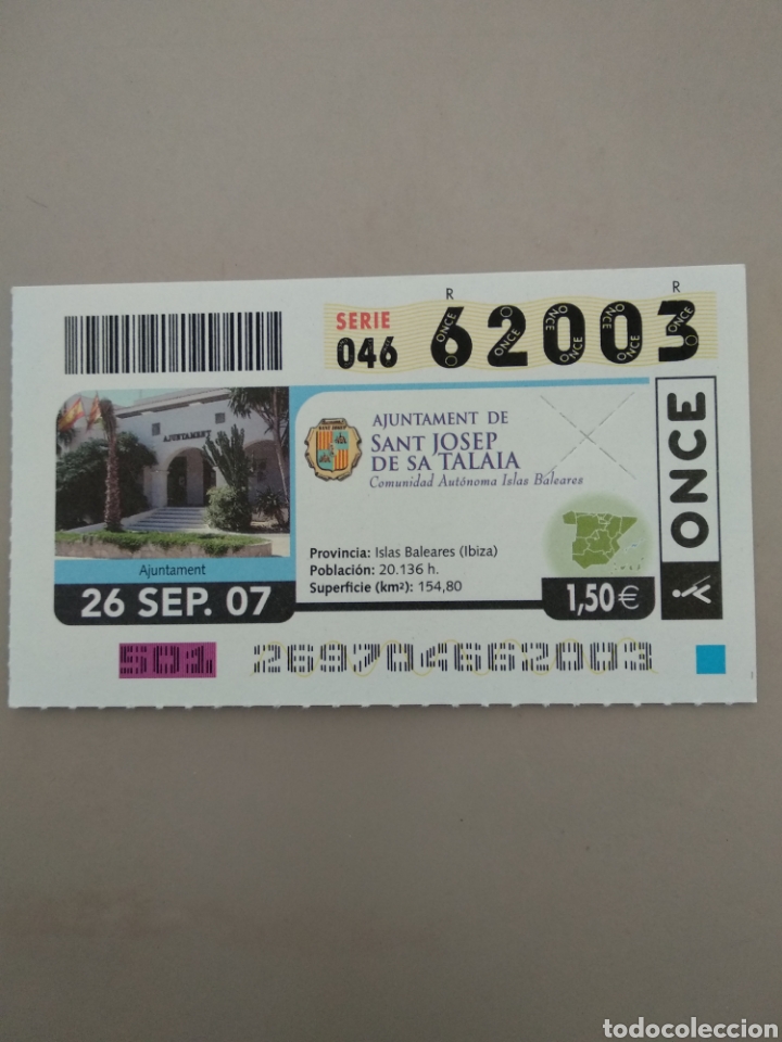 ONCE Coupons: CUP&Oacute;N ONCE - SANT JOSEP DE SA TALAIA -