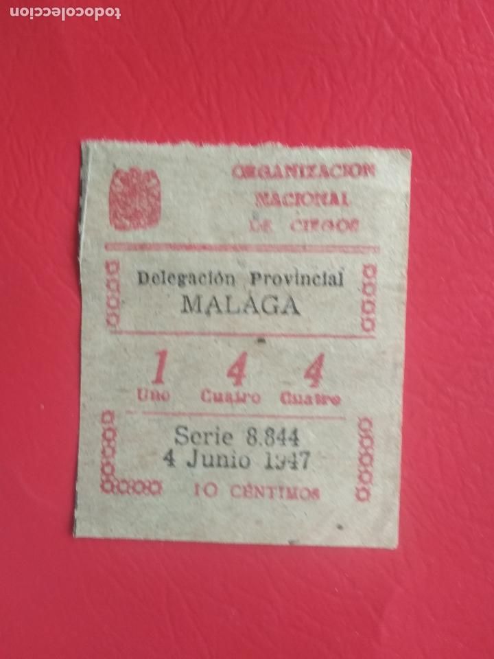 Cupones ONCE: CUPON DE LA ONCE LA LINEA DE LA CONCEPCION CADIZ A&Ntilde;O 1947 4 JUNIO - Foto 1