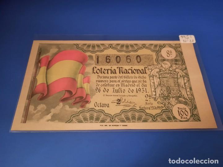 Cupones ONCE: Loteria 1951 sorteo 21 - Foto 8