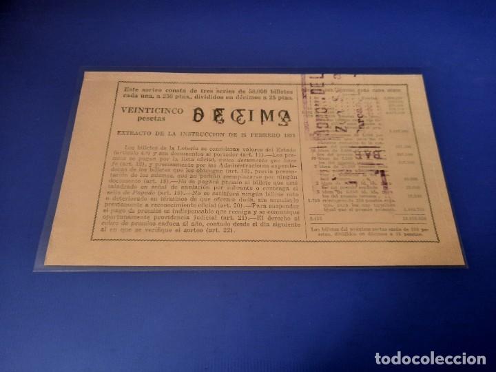 Cupones ONCE: Loteria 1955 sorteo 10 - Foto 2