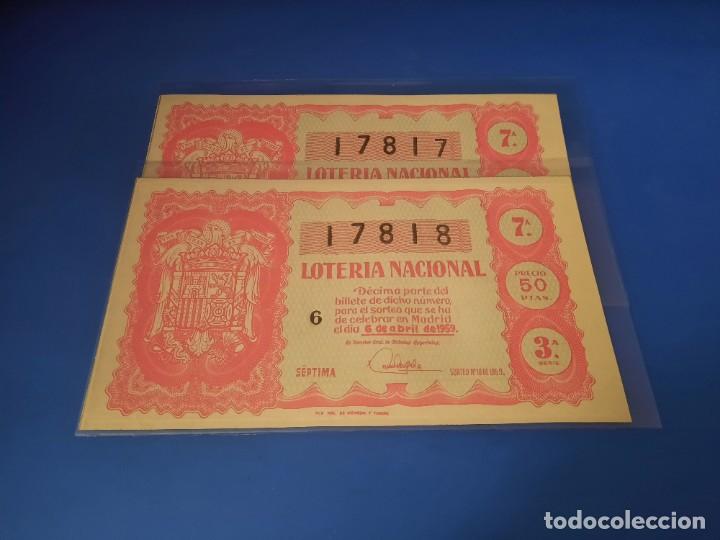 Cupones ONCE: Loteria 1959 sorteo 10
