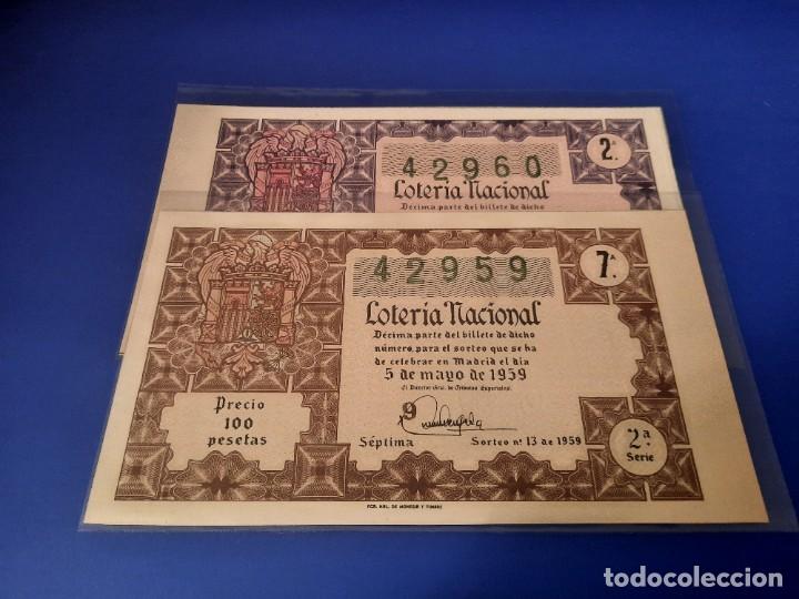 Cupones ONCE: Loteria 1959 sorteo 13