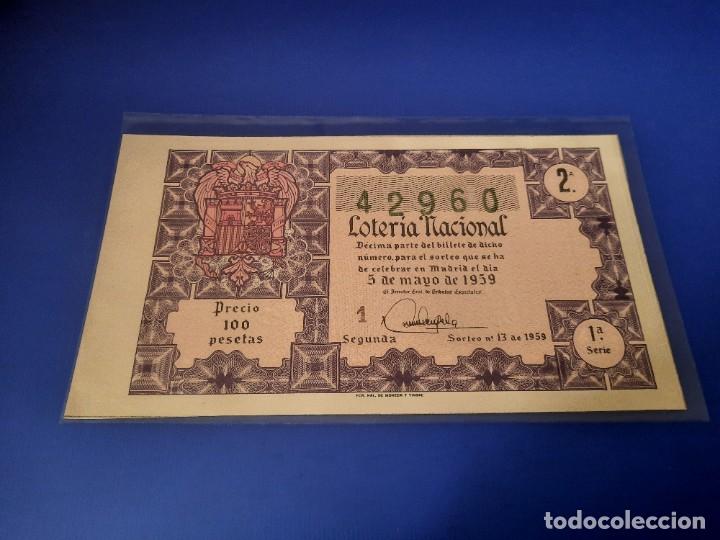 Cupones ONCE: Loteria 1959 sorteo 13 - Foto 2
