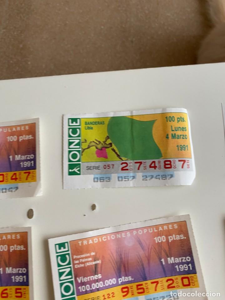 Bilhetes ONCE: C- 2002 CUPON LA ONCE BANDERAS LIBIA SERIE 057 N&ordm; 27487 4 MARZ 1991