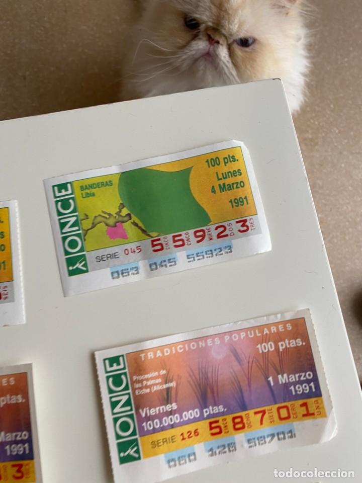 Bilhetes ONCE: C- 2002 CUPON LA ONCE BANDERAS LIBIA SERIE 045 N&ordm; 55923 4 MARZ 1991
