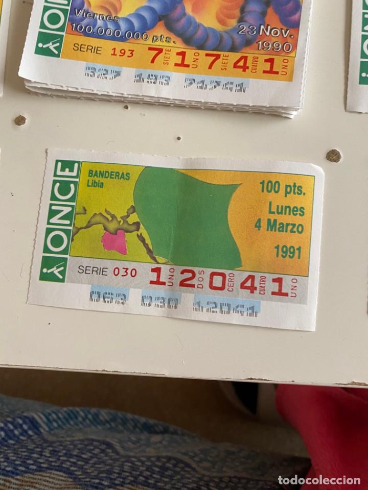 Bilhetes ONCE: C- 2002 CUPON LA ONCE BANDERAS LIBIA SERIE 030 N&ordm; 12041 4 MARZ 1991