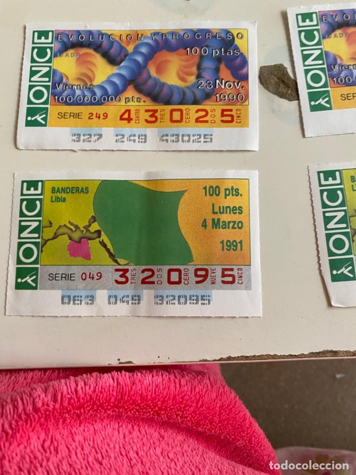Bilhetes ONCE: C- 2002 CUPON LA ONCE BANDERAS LIBIA SERIE 049 N&ordm; 32095 4 MARZ 1991