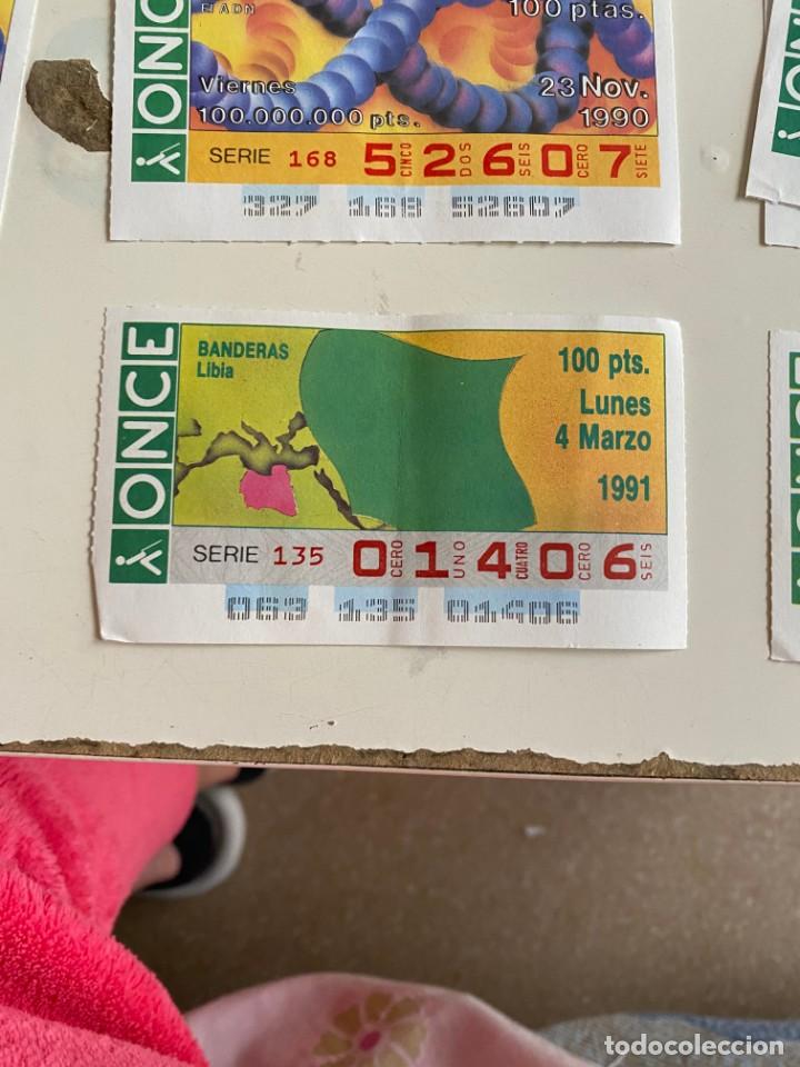 Bilhetes ONCE: C- 2002 CUPON LA ONCE BANDERAS LIBIA SERIE 135 N&ordm; 01406 4 MARZ 1991