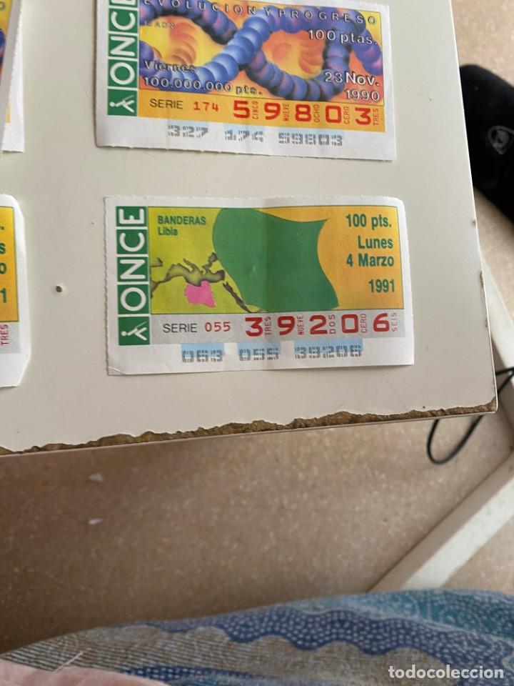 Coupon ONCE: C- 2002 CUPON LA ONCE BANDERAS LIBIA SERIE 055 N&ordm; 39206 4 MARZ 1991