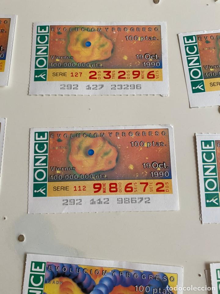 Bilhetes ONCE: C- 2002 CUPON LA ONCE EVOLUCION Y PROGRESO SERIE 112 N&ordm; 98672 19 OCT 1990