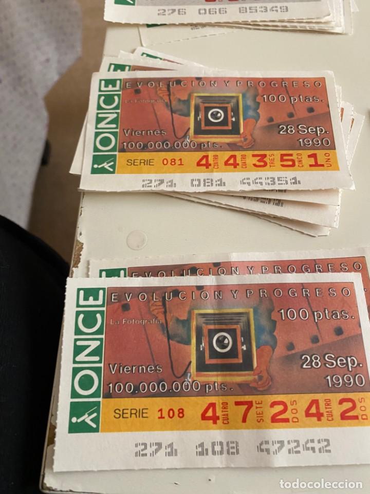 Coupon ONCE: C- 2002 CUPON LA ONCE EVOLUCION Y PROGRESO SERIE 107 N&ordm; 47242 28 SEP 1990