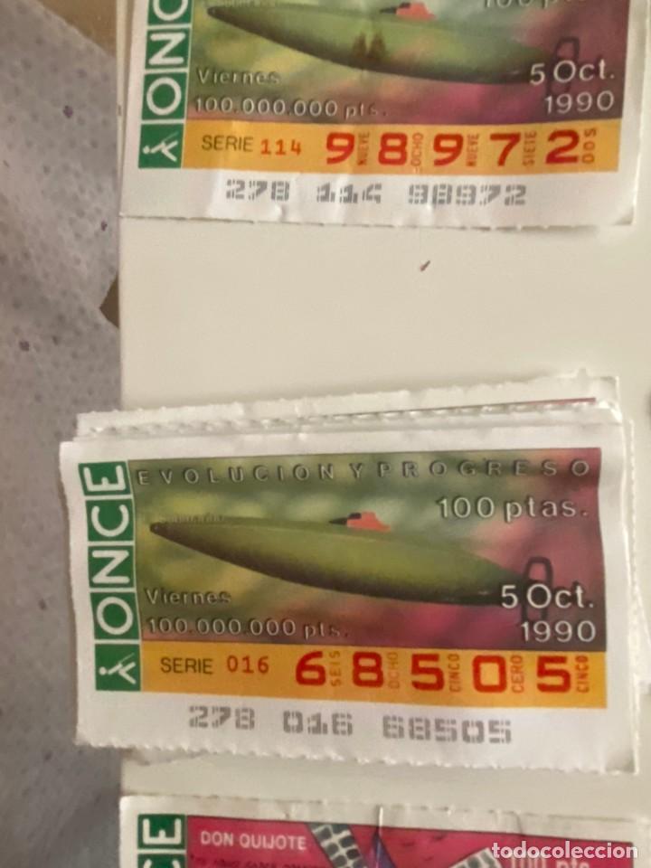 Billets ONCE: C- 2002 CUPON LA ONCE EVOLUCION Y PROGRESO SERIE 006N&ordm; 68505 5 OCT 1990
