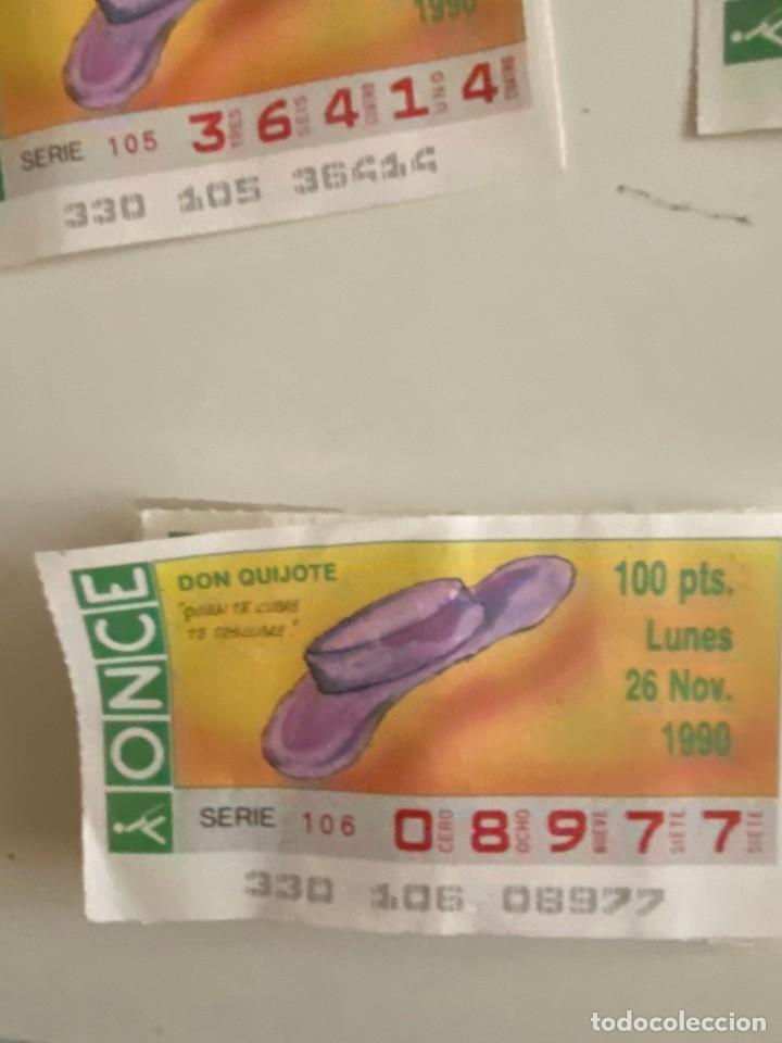 Coupon ONCE: C- 2002 CUPON LA ONDE DON QUIJOTE SERIE 106 N&ordm; 08977 26 NOV 1990