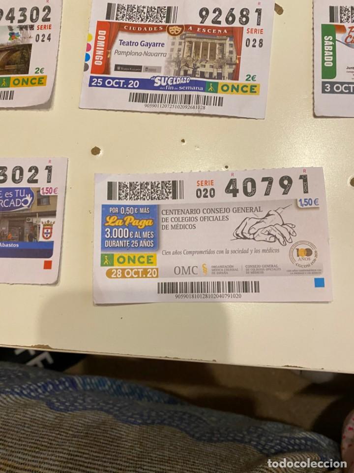 Billets ONCE: C-2002 CUPON LA ONCE LA PAGA SERIE 020 N&ordm; 40791 28 OCT 20