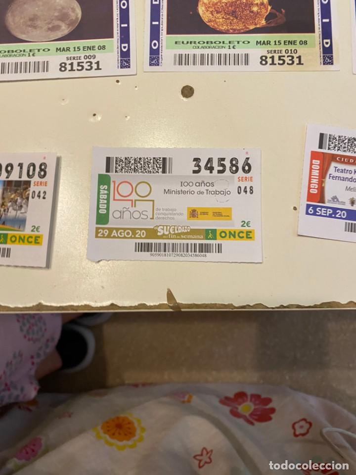 Billets ONCE: C-2002 CUPON LA ONCE EL SUELDAZO SERIE 047 N&ordm; 34586 29 AGO 20