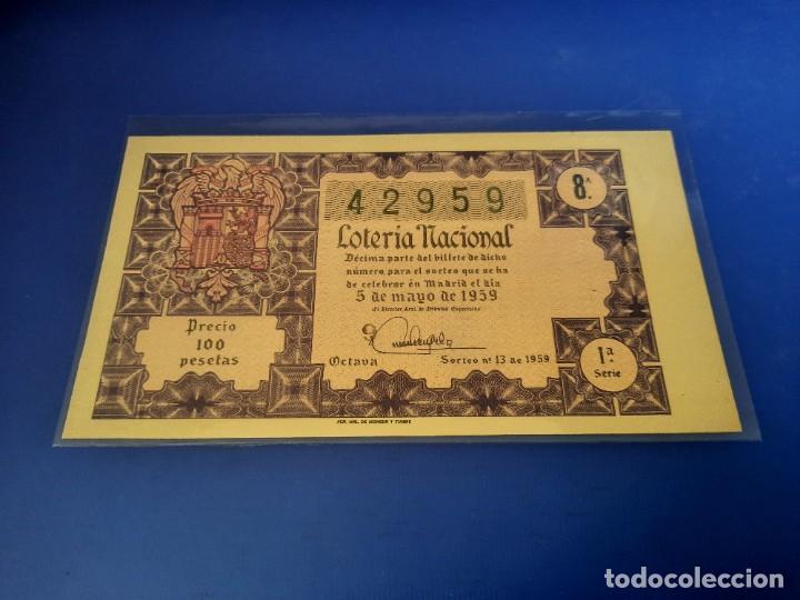 Cupones ONCE: Loteria 1959 sorteo 13 - Foto 2