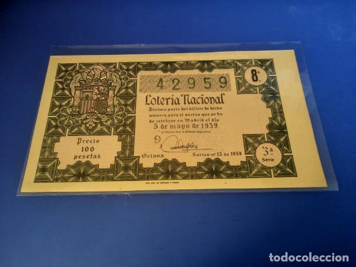 Cupones ONCE: Loteria 1959 sorteo 13 - Foto 6