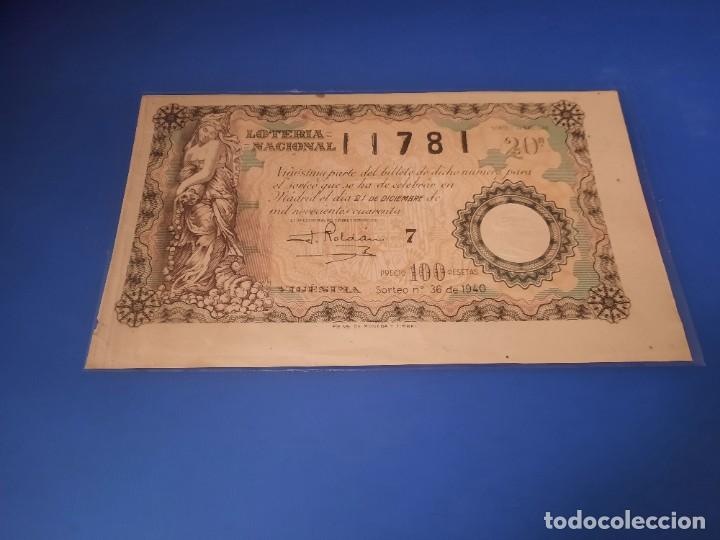 Cupones ONCE: Loteria 1940 sorteo 36 - Foto 2