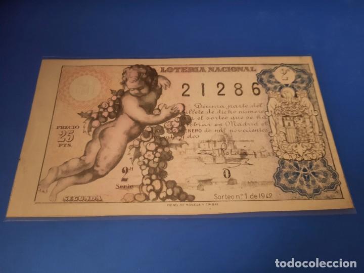 Cupones ONCE: Loteria 1942 sorteo 1 - Foto 1