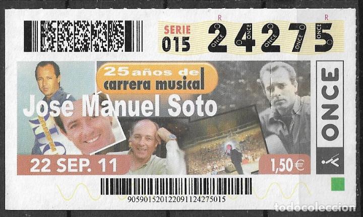 Cupones ONCE: ONCE,JOSE MANUEL SOTO,22/09/2011. - Foto 1