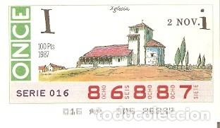 ONCE Coupons: Cup&oacute;n Once de 2-11-87. Iglesia. 8-871102