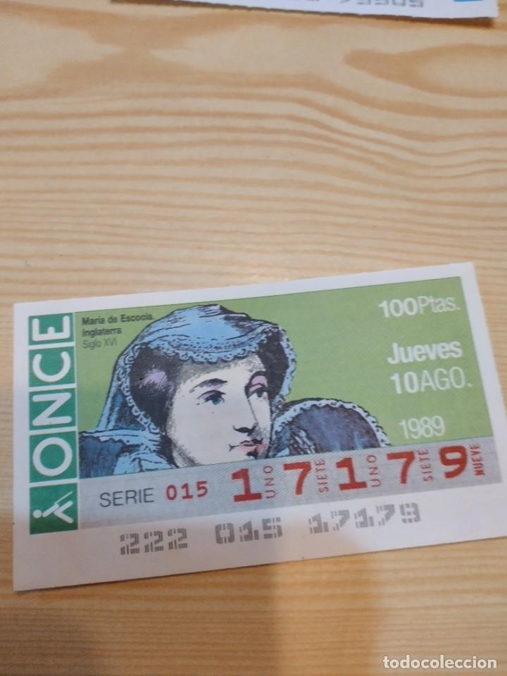 ONCE Coupons: R-44N CUPON DE LA ONCE 1989 JUEVES 10 DE AGOSTO MARIA DE ESCOCIA SIGLO XVI