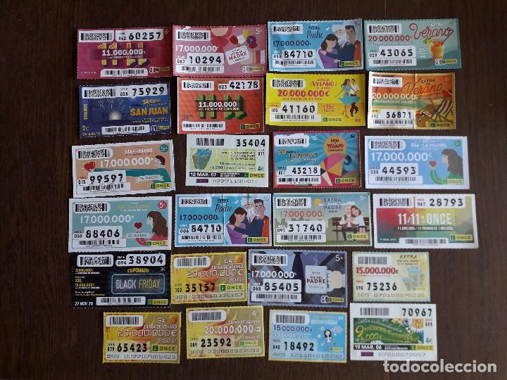 Cupones ONCE: lote de 24 cupones de la once de sorteos extraordinarios. - Foto 1