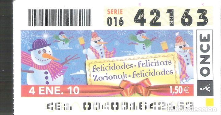 ONCE Coupons: 1 DECIMO O CUPON ONCE - 4 ENERO 2010 - NAVIDAD FELIZ A&Ntilde;O NUEVO