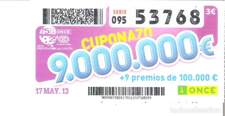 ONCE Coupons: 1 DECIMO O CUPON ONCE - 17 MAYO 2013 - CUPONAZO