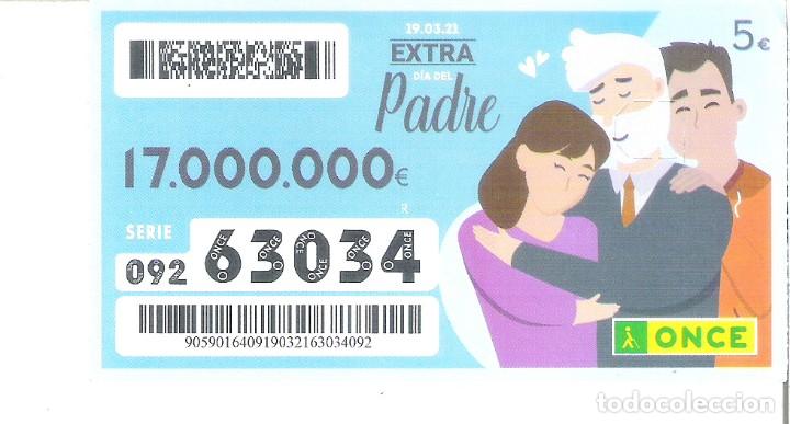 ONCE Coupons: 1 DECIMO O CUPON ONCE - 19 MARZO 2021 - EXTRA DIA DEL PADRE
