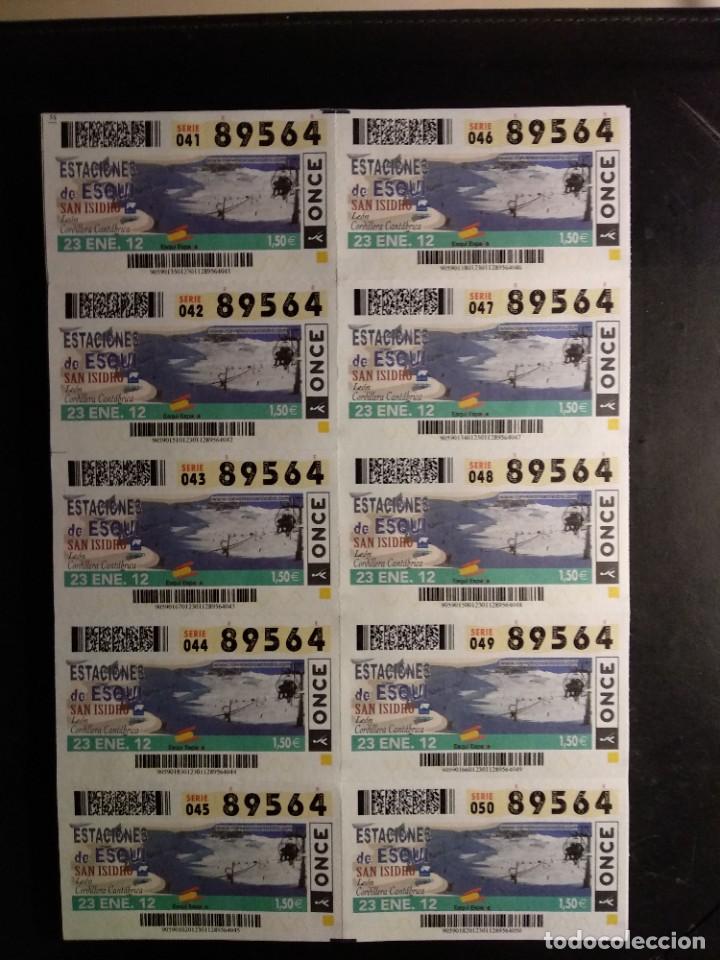 ONCE Coupons: HOJA 10 CUPONES ONCE SERIE ESTACIONES DE ESQUI