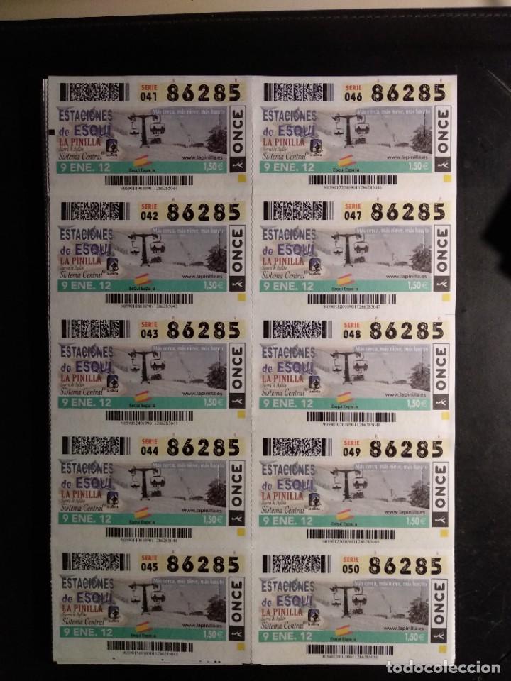 ONCE Coupons: HOJA 10 CUPONES ONCE SERIE ESTACIONES DE ESQUI