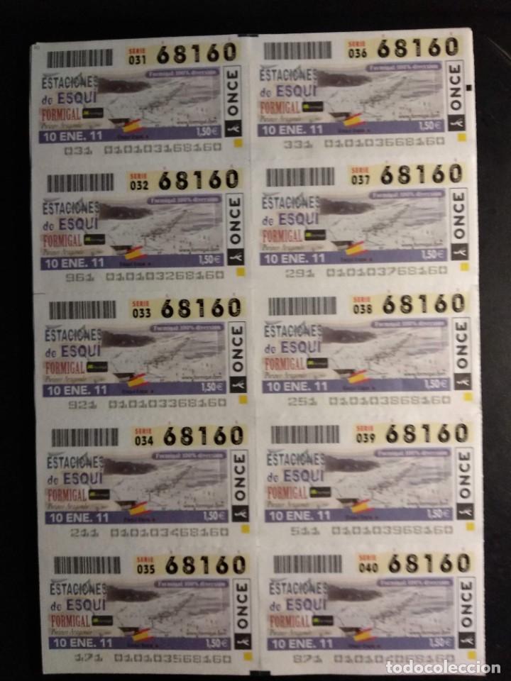 ONCE Coupons: HOJA 10 CUPONES ONCE SERIE ESTACIONES DE ESQUI.