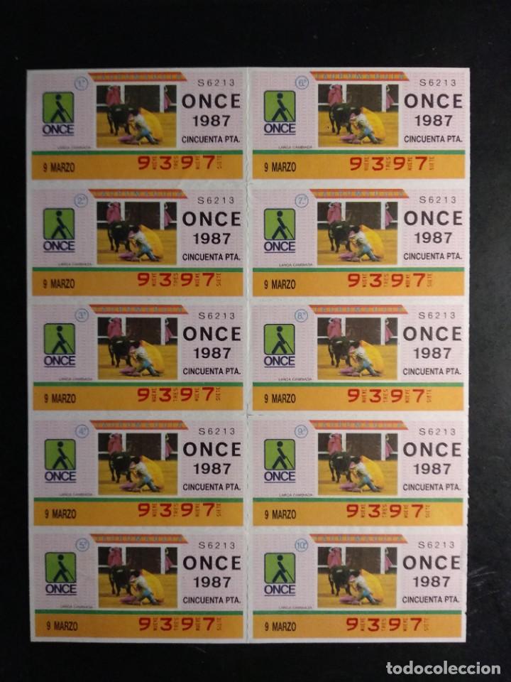 ONCE Coupons: HOJA 10 CUPONES ONCE SERIE TAUROMAQUIA.