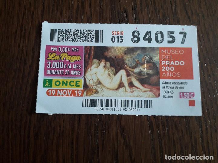Cupones ONCE: cup&oacute;n once 19-11-19 museo del prado, D&aacute;nae recibiendo la lluvia de oro, Tiziano